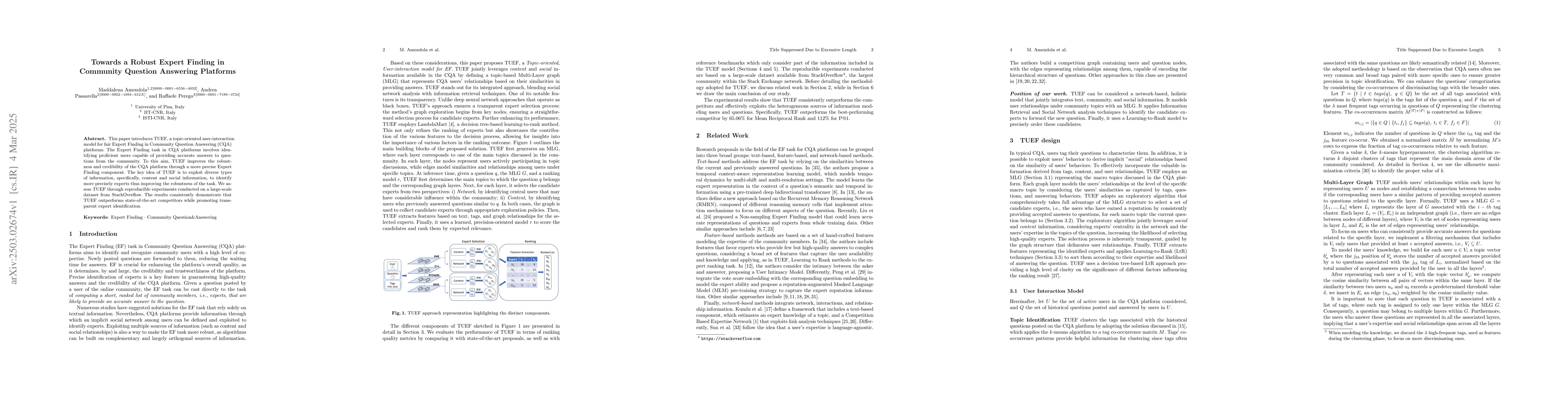 Thumbnail for Towards Robust Expert Finding in Community Question Answering Platforms