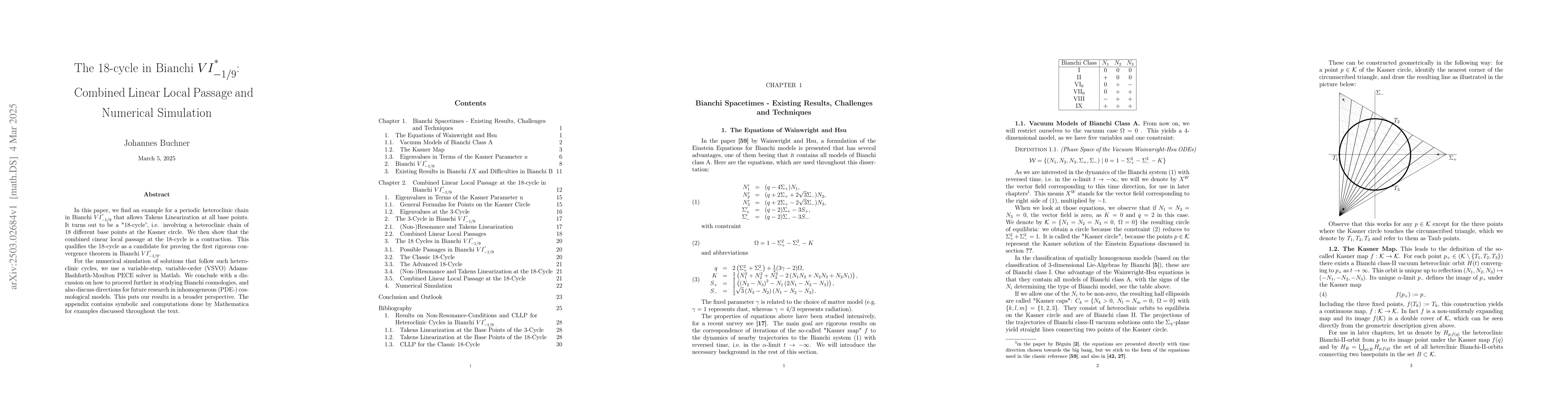 Thumbnail for The 18-cycle in Bianchi $VI_{-1/9}^{^{*}}$: Combined Linear Local
  Passage and Numerical Simulation
