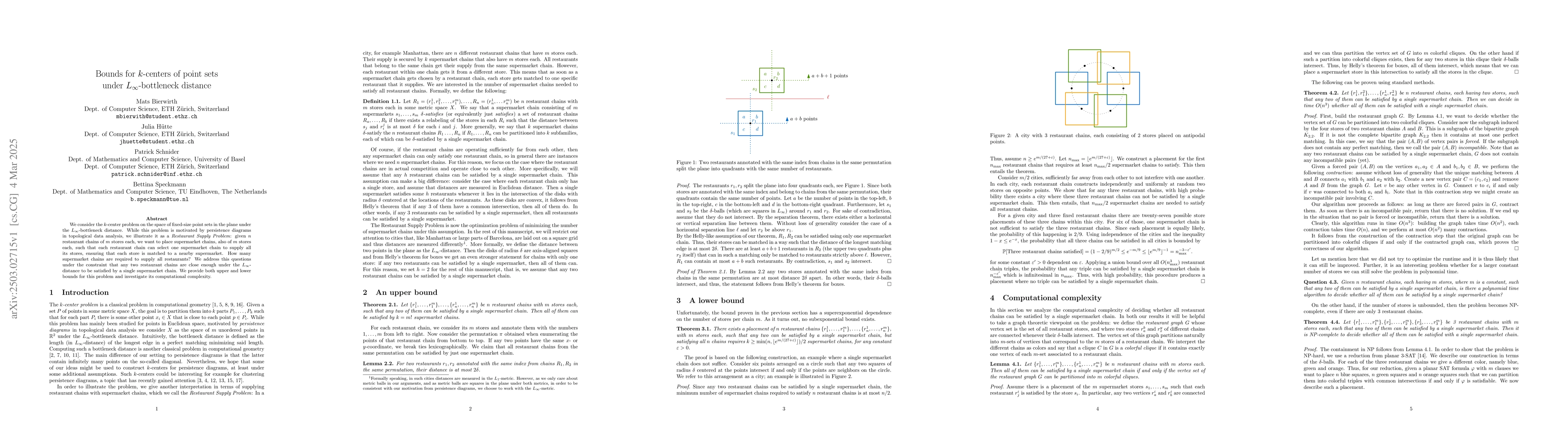 Thumbnail for Bounds for k-centers of point sets under $L_{\infty}$-bottleneck
  distance