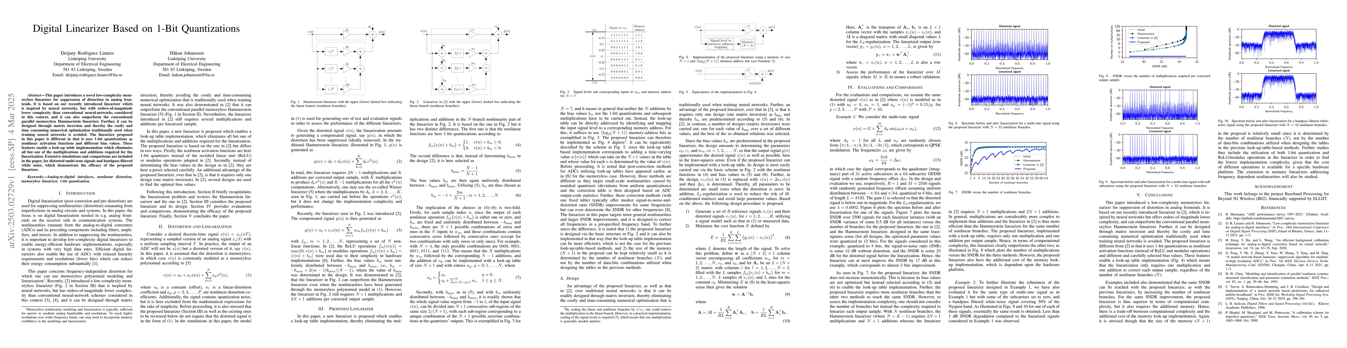 Thumbnail for Digital Linearizer Based on 1-Bit Quantizations