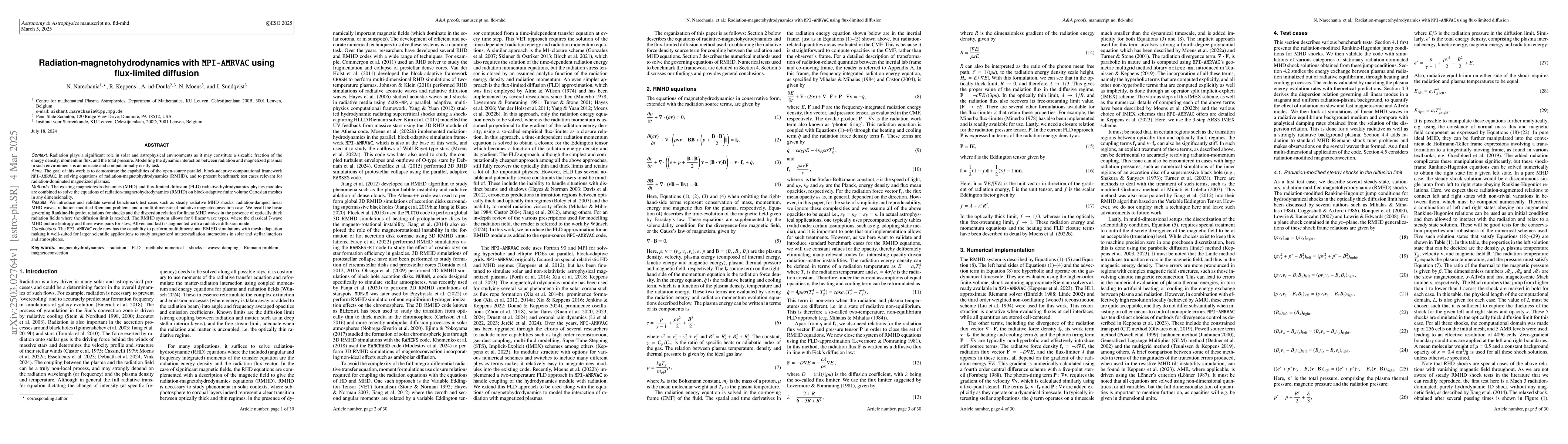 Thumbnail for Radiation-magnetohydrodynamics with MPI-AMRVAC using flux-limited
  diffusion