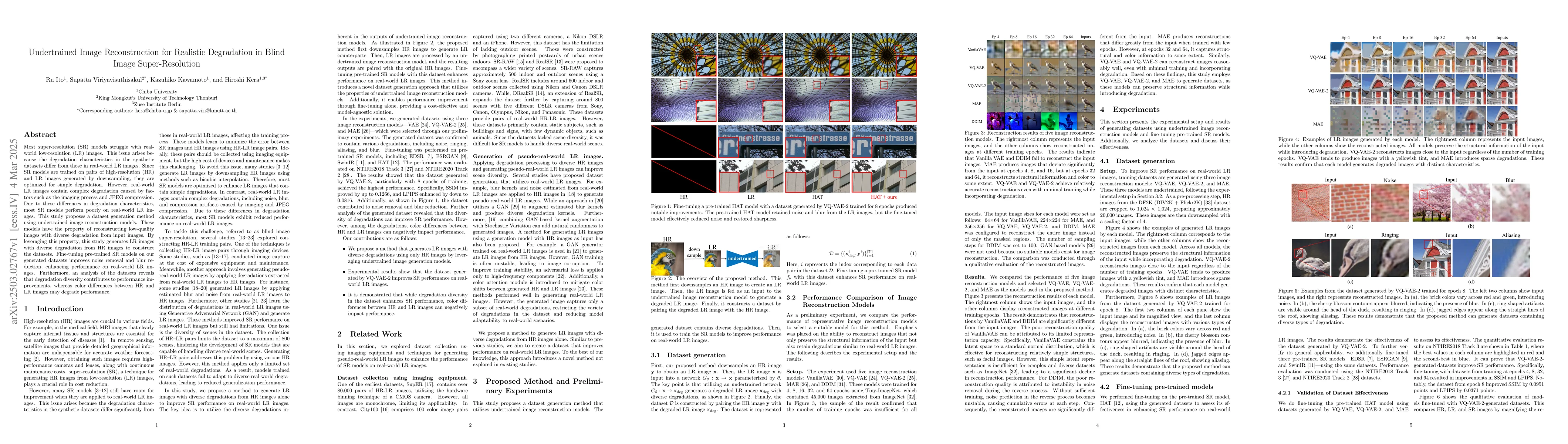 Thumbnail for Undertrained Image Reconstruction for Realistic Degradation in Blind
  Image Super-Resolution