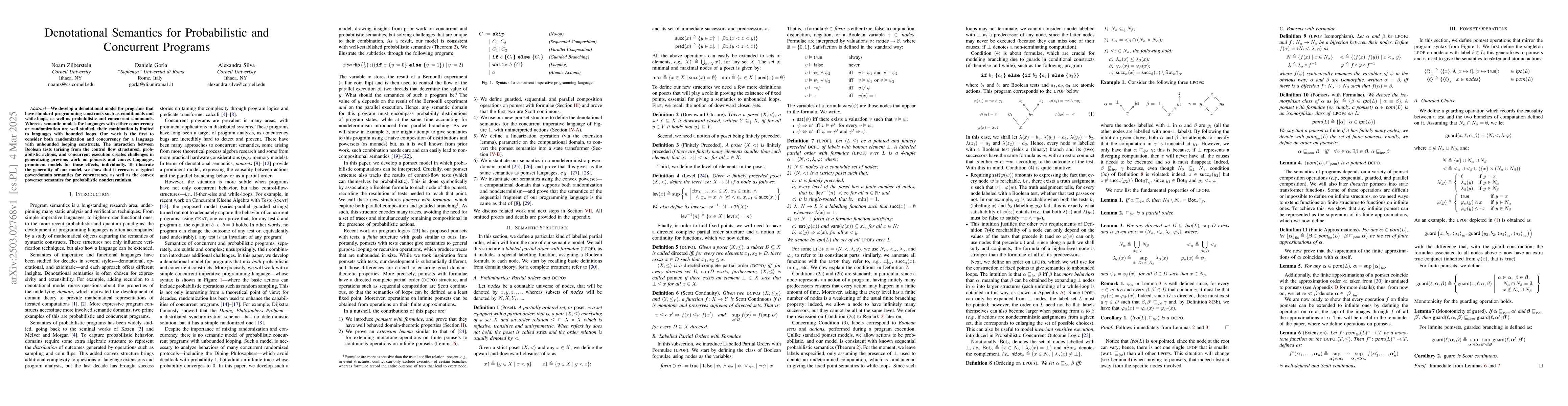 Thumbnail for Denotational Semantics for Probabilistic and Concurrent Programs