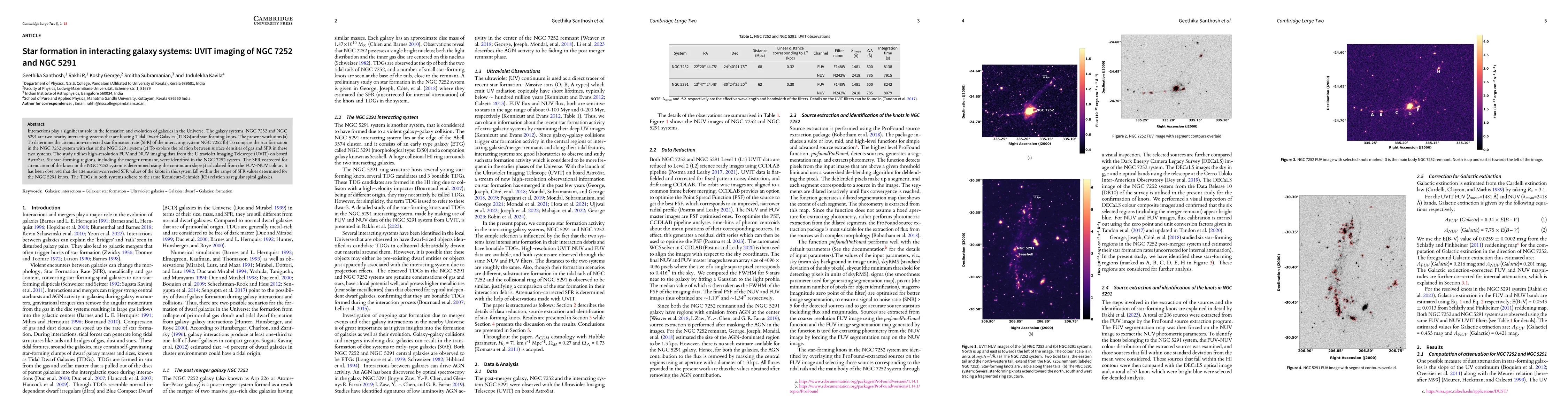 Thumbnail for Star formation in interacting galaxy systems: UVIT imaging of NGC 7252
  and NGC 5291