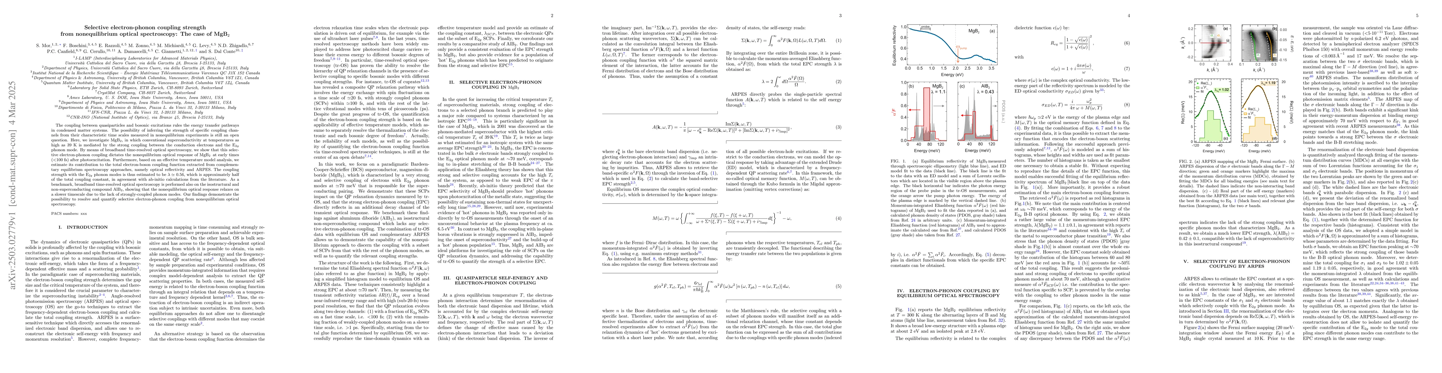 Thumbnail for Selective electron-phonon coupling strength from nonequilibrium optical
  spectroscopy: The case of MgB$_2$