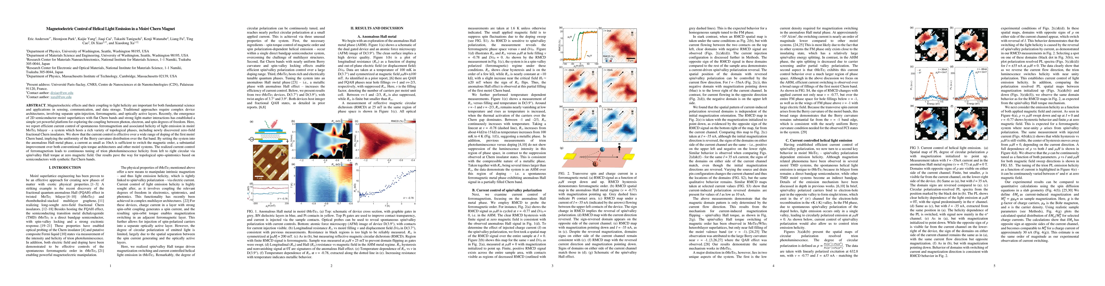 Thumbnail for Magnetoelectric Control of Helical Light Emission in a Moiré Chern
  Magnet