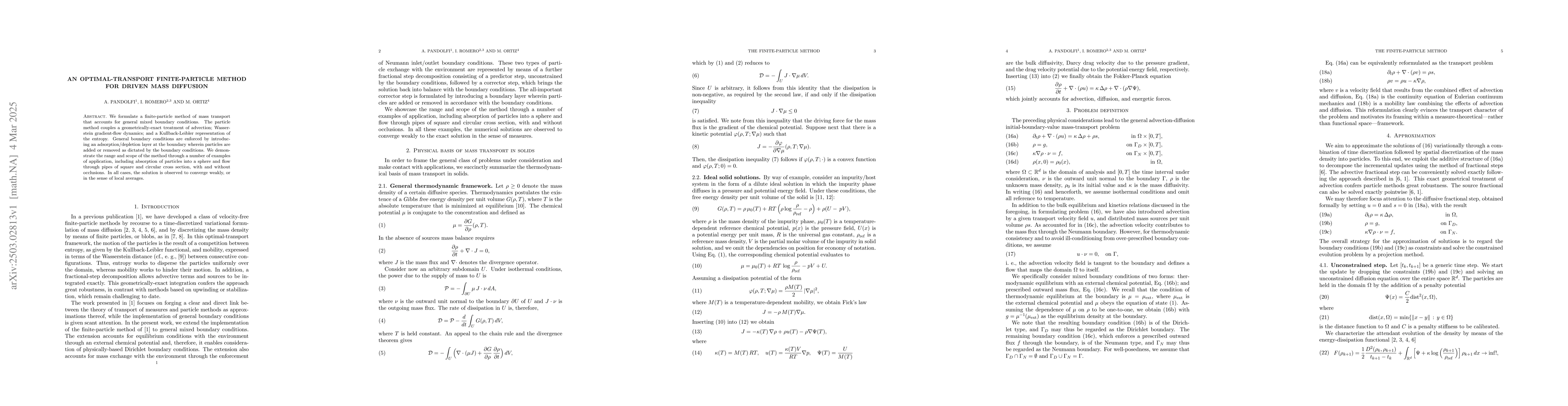 Thumbnail for An optimal-transport finite-particle method for driven mass diffusion