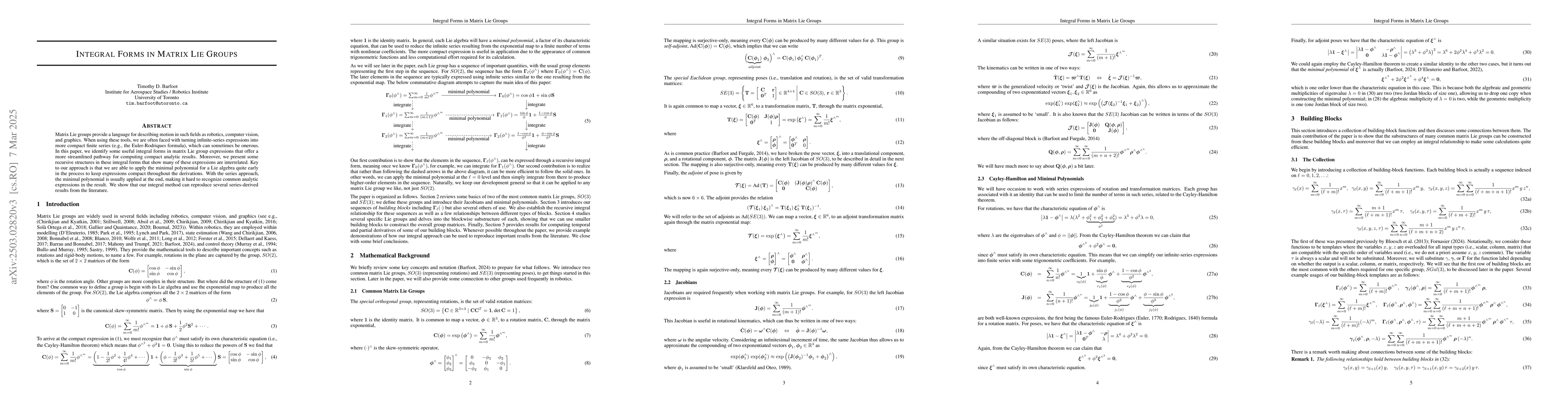 Thumbnail for Integral Forms in Matrix Lie Groups