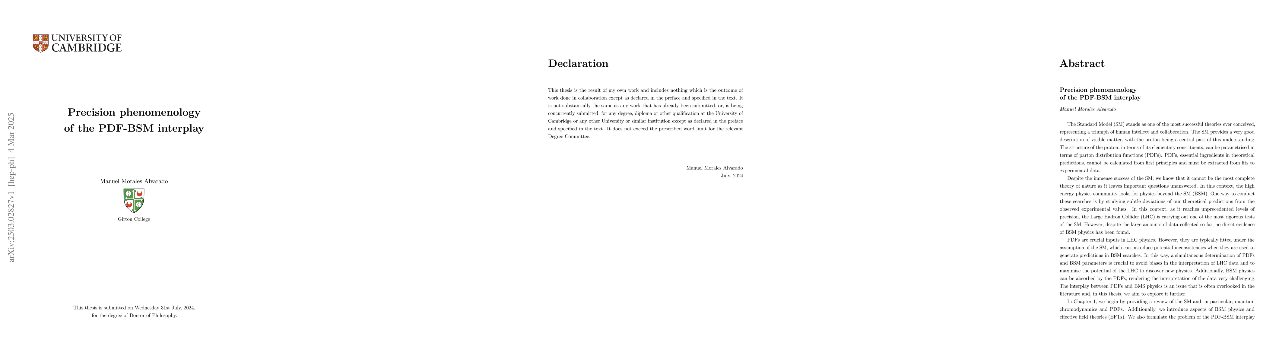 Thumbnail for Precision phenomenology of the PDF-BSM interplay