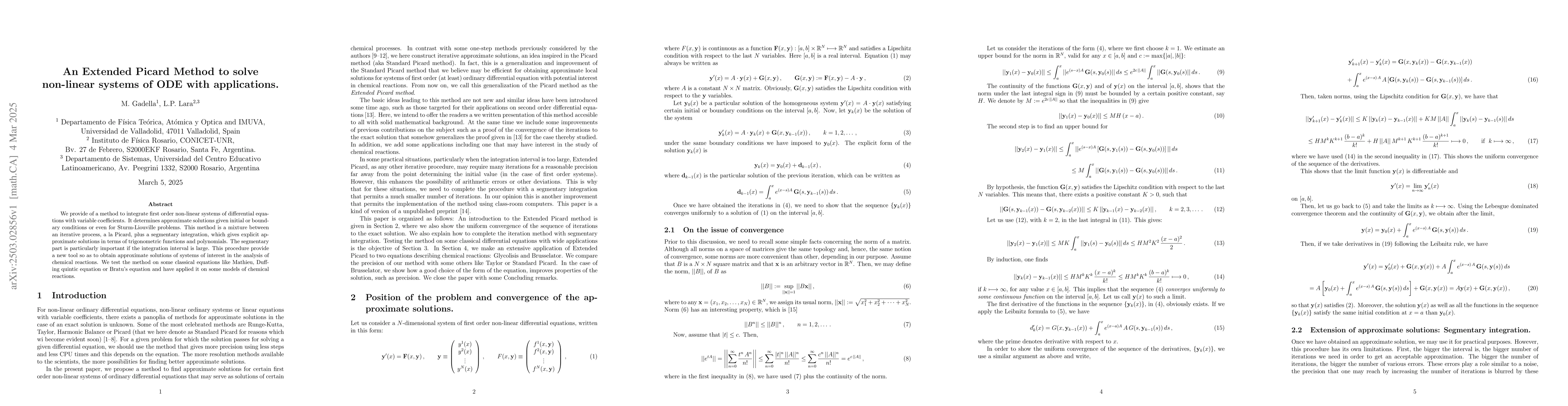 Thumbnail for An Extended Picard Method to solve non-linear systems of ODE with
  applications