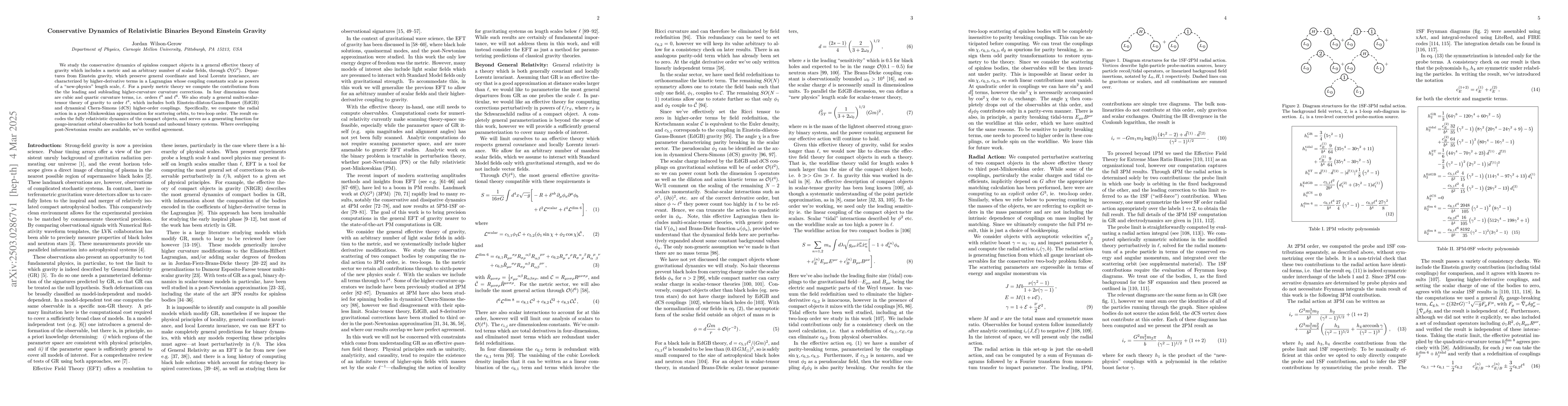 Thumbnail for Conservative Dynamics of Relativistic Binaries Beyond Einstein Gravity