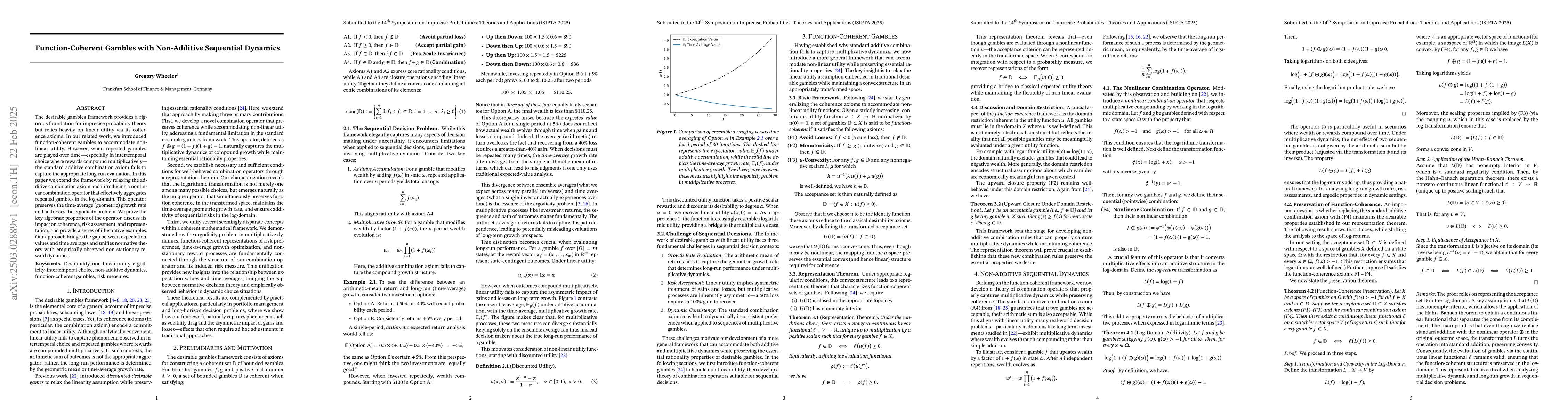 Thumbnail for Function-Coherent Gambles with Non-Additive Sequential Dynamics