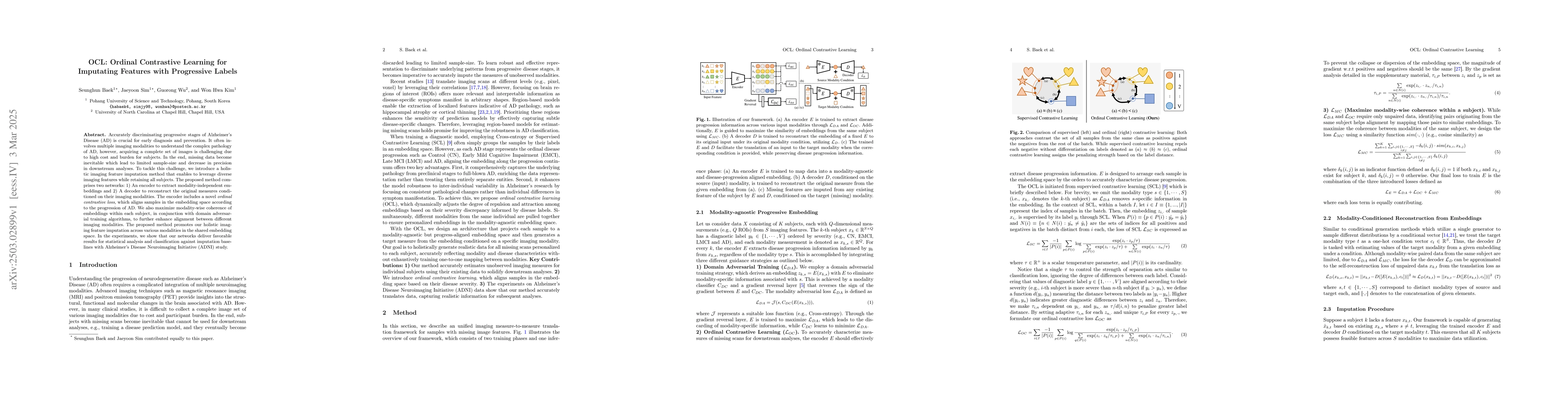Thumbnail for OCL: Ordinal Contrastive Learning for Imputating Features with
  Progressive Labels