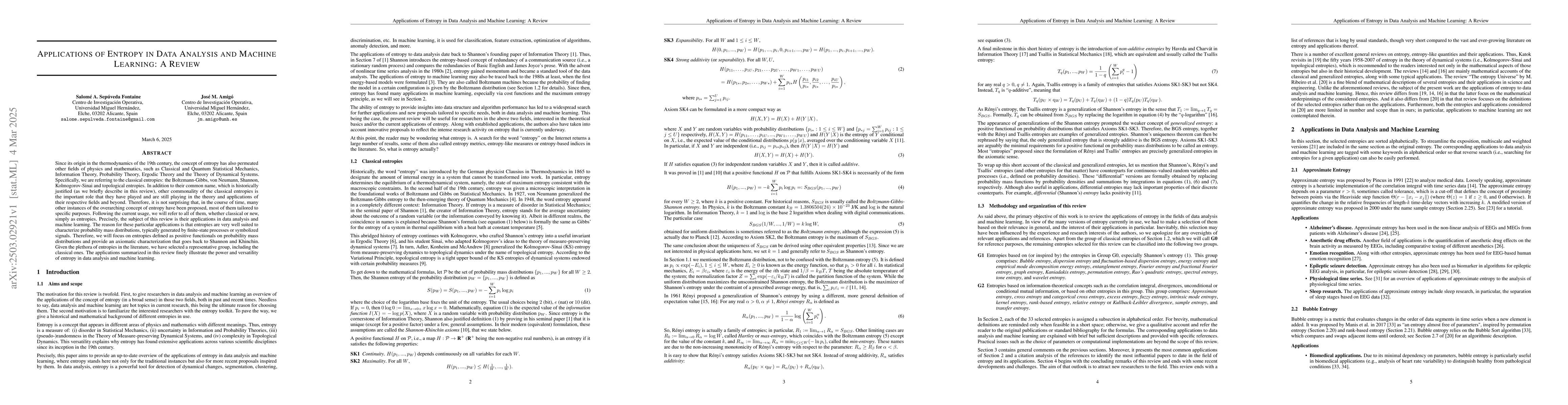 Thumbnail for Applications of Entropy in Data Analysis and Machine Learning: A Review