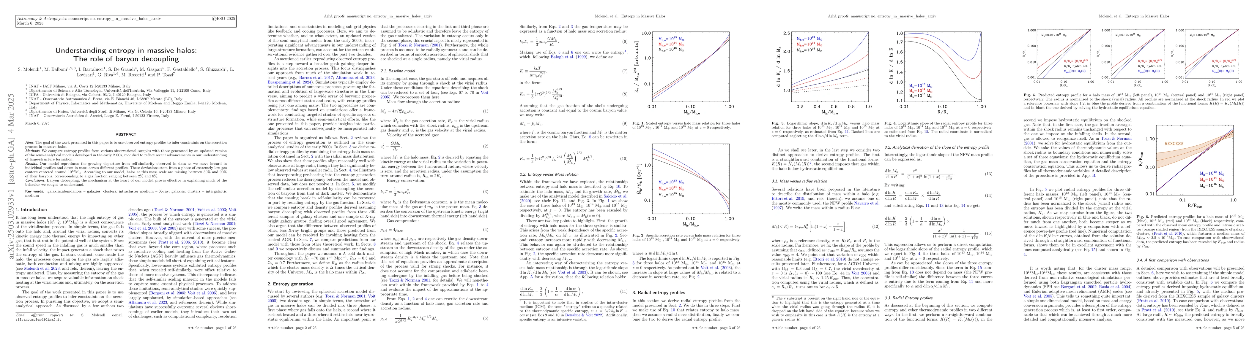 Thumbnail for Understanding entropy in massive halos: The role of baryon decoupling
