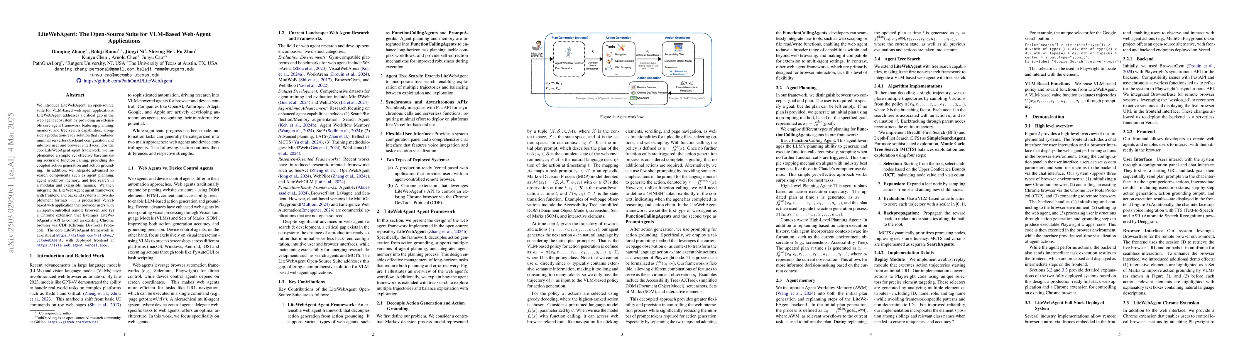 Thumbnail for LiteWebAgent: The Open-Source Suite for VLM-Based Web-Agent Applications