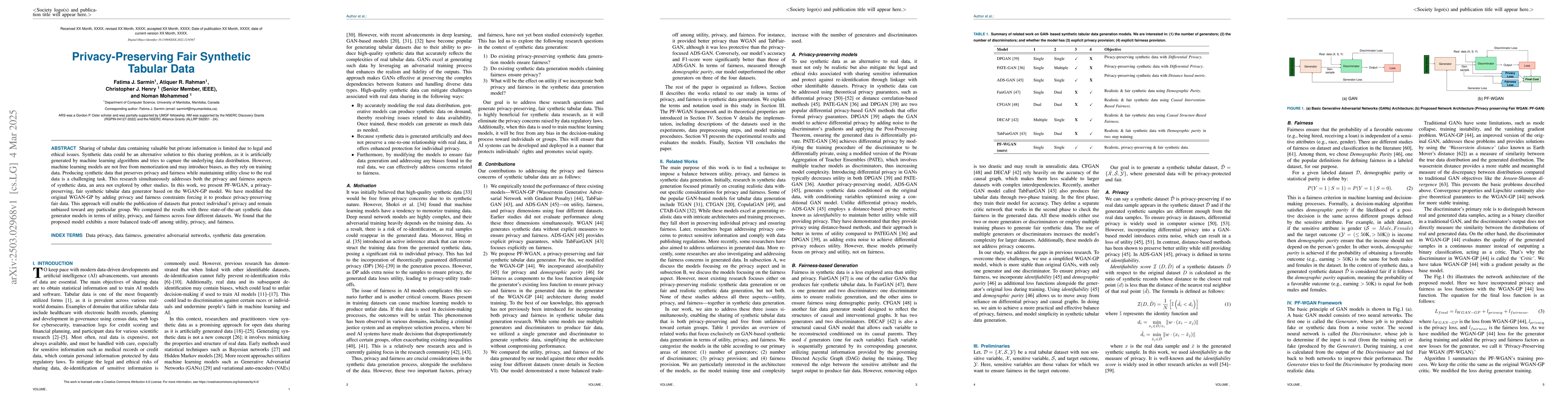 Thumbnail for Privacy-Preserving Fair Synthetic Tabular Data
