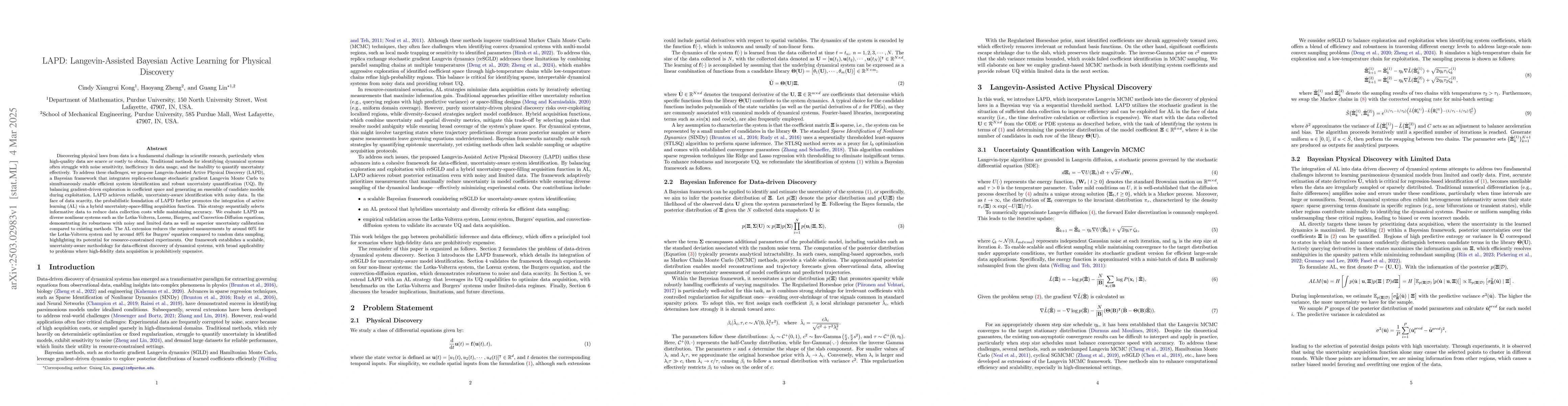 Thumbnail for LAPD: Langevin-Assisted Bayesian Active Learning for Physical Discovery