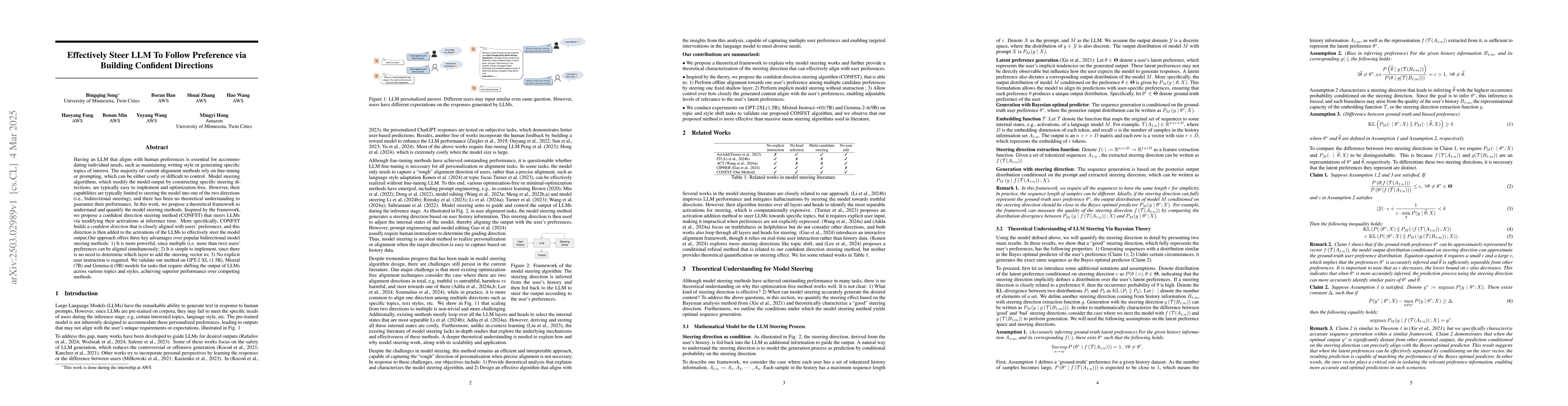 Thumbnail for Effectively Steer LLM To Follow Preference via Building Confident
  Directions