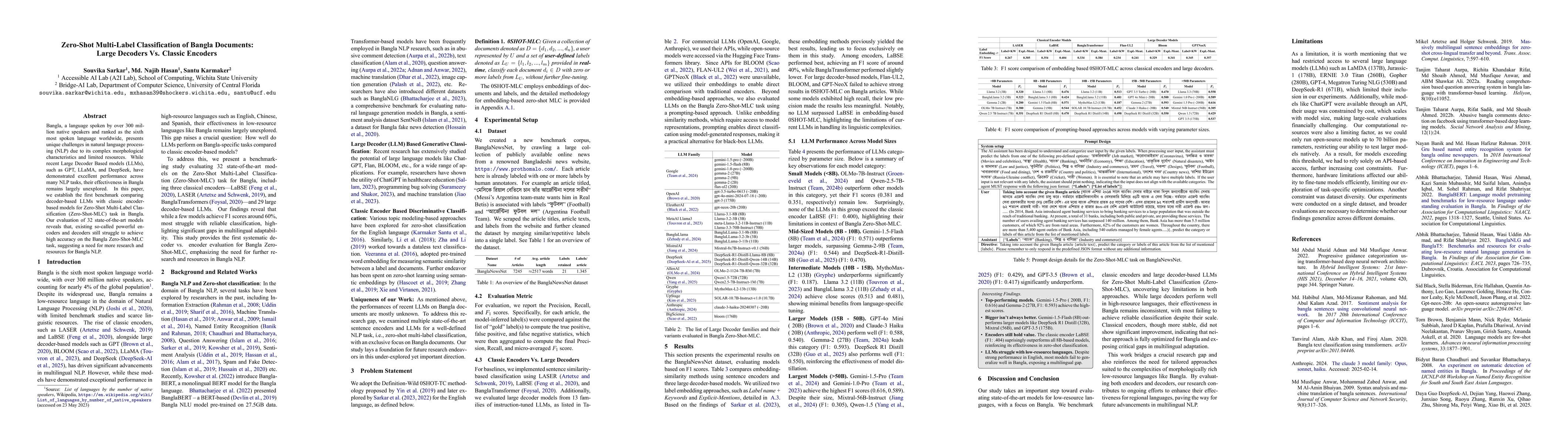 Thumbnail for Zero-Shot Multi-Label Classification of Bangla Documents: Large Decoders
  Vs. Classic Encoders