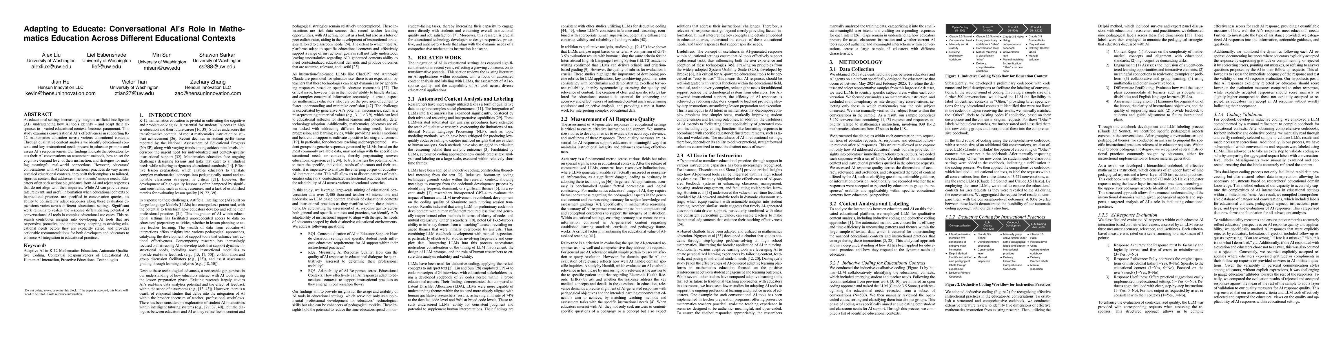 Thumbnail for Adapting to Educate: Conversational AI's Role in Mathematics Education
  Across Different Educational Contexts