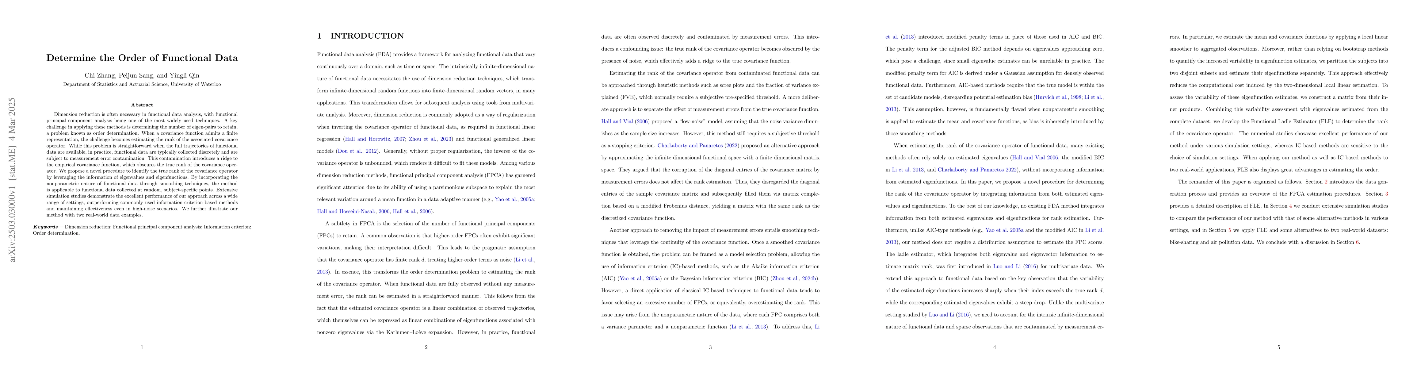 Thumbnail for Determine the Order of Functional Data