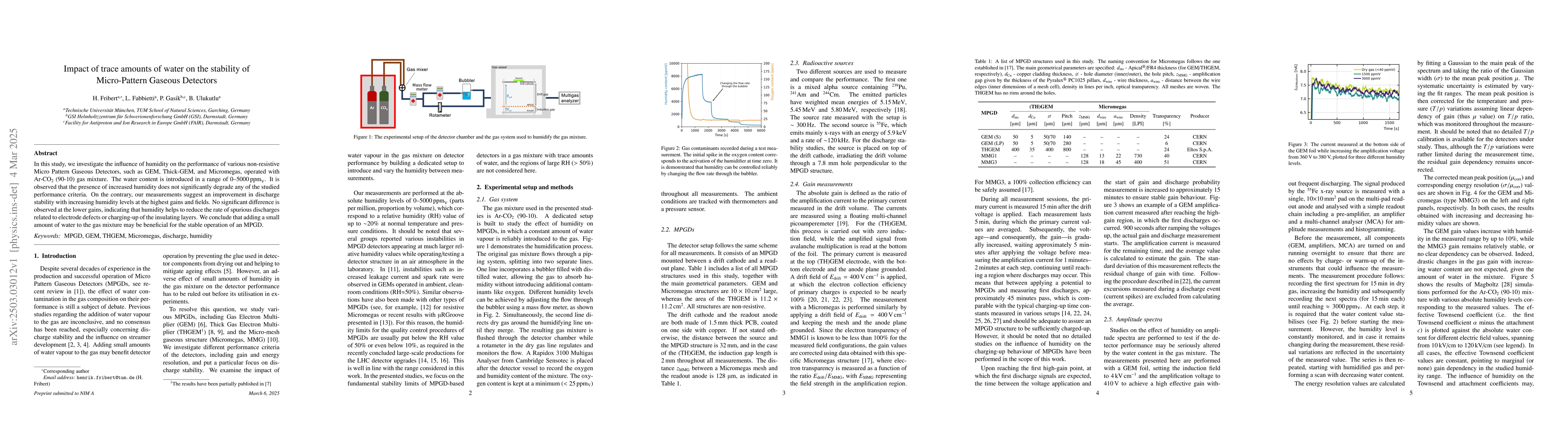 Thumbnail for Impact of trace amounts of water on the stability of Micro-Pattern
  Gaseous Detectors