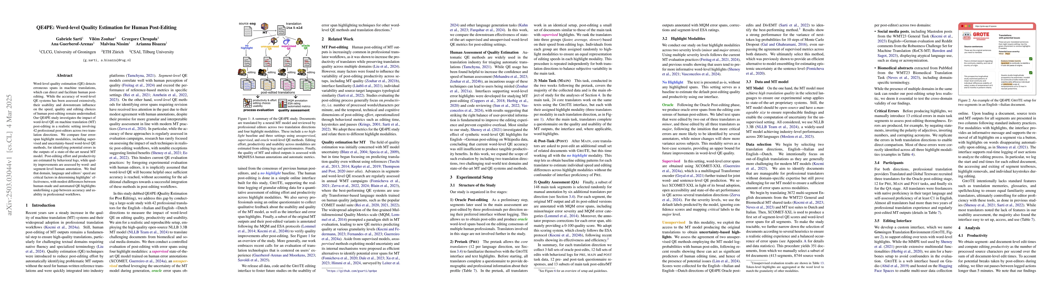 Thumbnail for QE4PE: Word-level Quality Estimation for Human Post-Editing