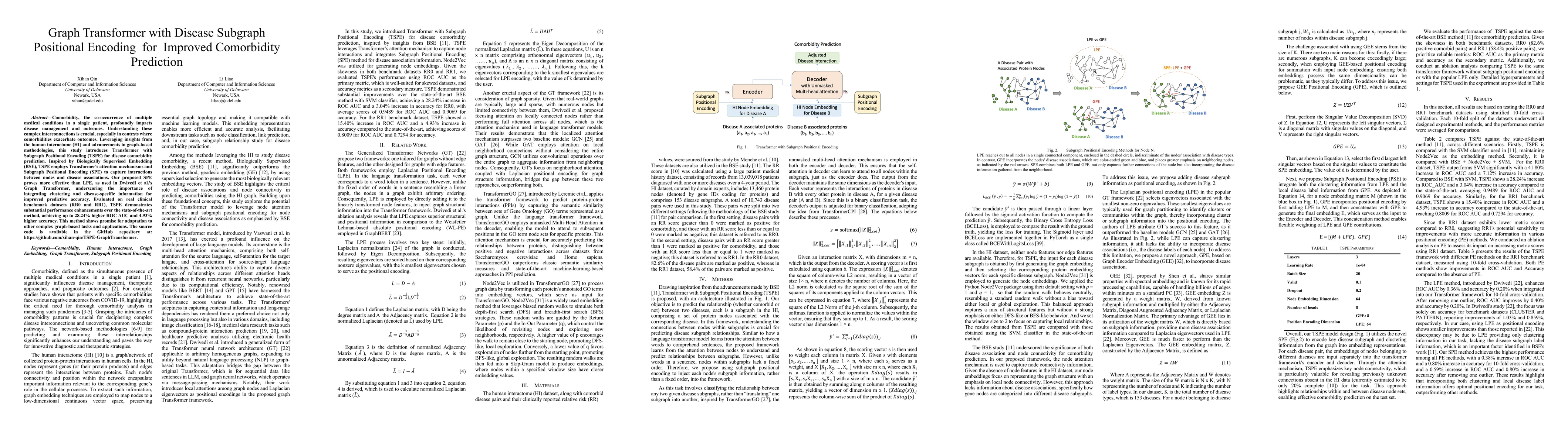 Thumbnail for Graph Transformer with Disease Subgraph Positional Encoding for Improved
  Comorbidity Prediction