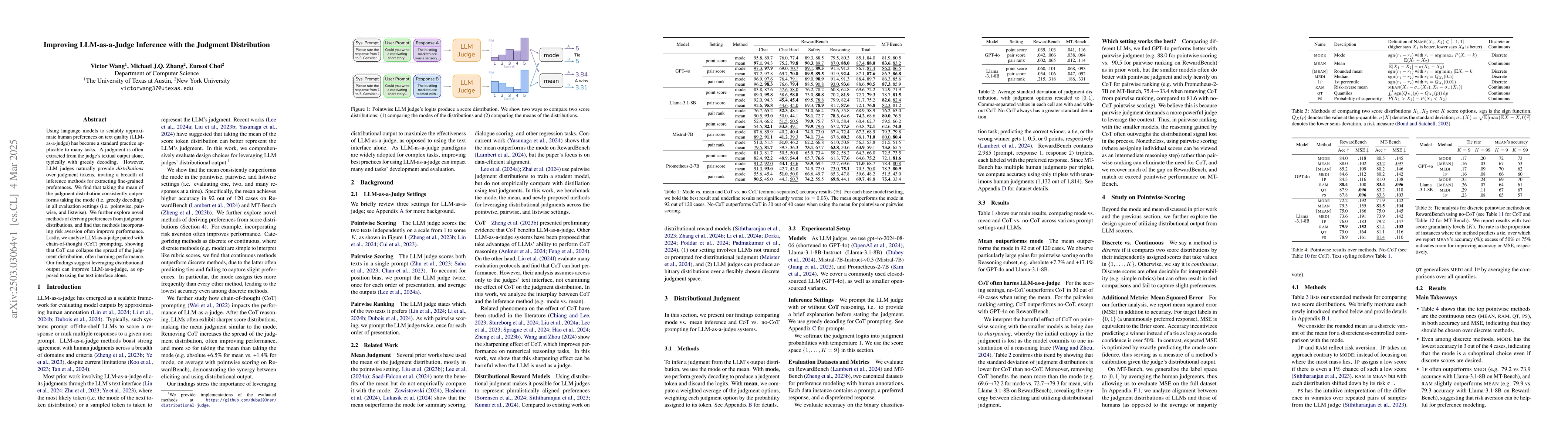 Thumbnail for Improving LLM-as-a-Judge Inference with the Judgment Distribution