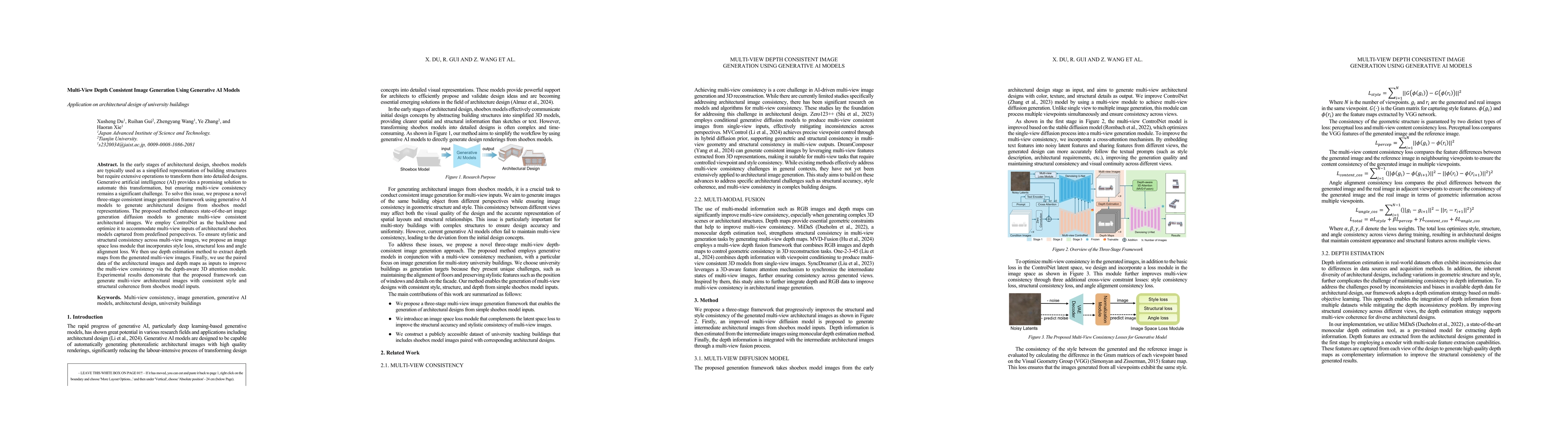 Thumbnail for Multi-View Depth Consistent Image Generation Using Generative AI Models:
  Application on Architectural Design of University Buildings