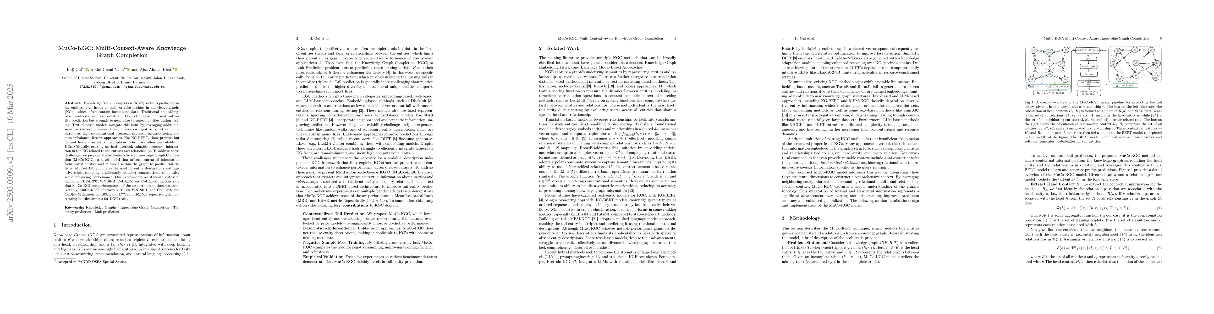 Thumbnail for MuCo-KGC: Multi-Context-Aware Knowledge Graph Completion