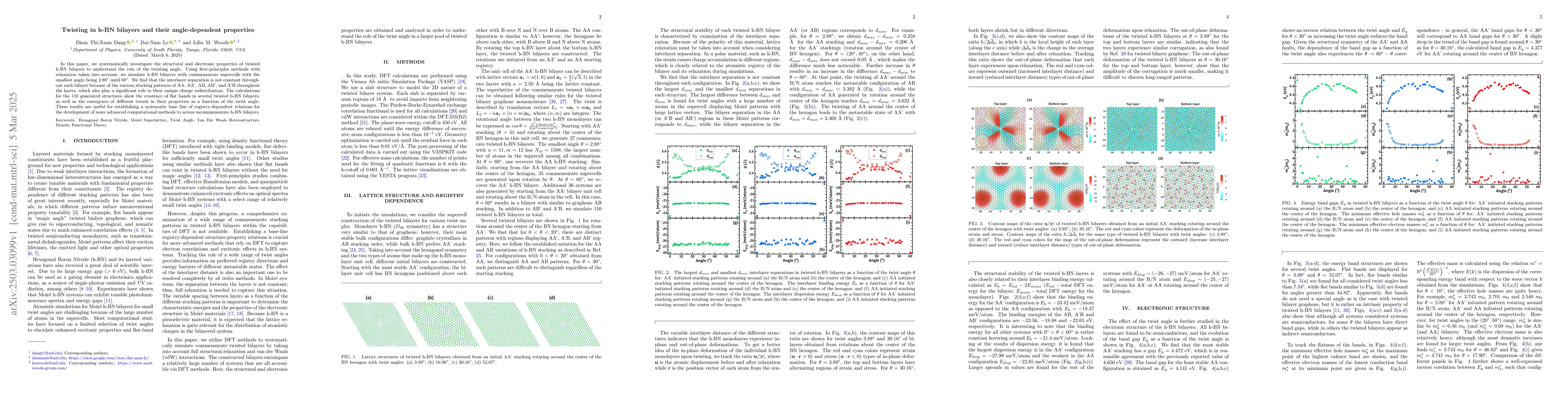 Thumbnail for Twisting in h-BN bilayers and their angle-dependent properties
