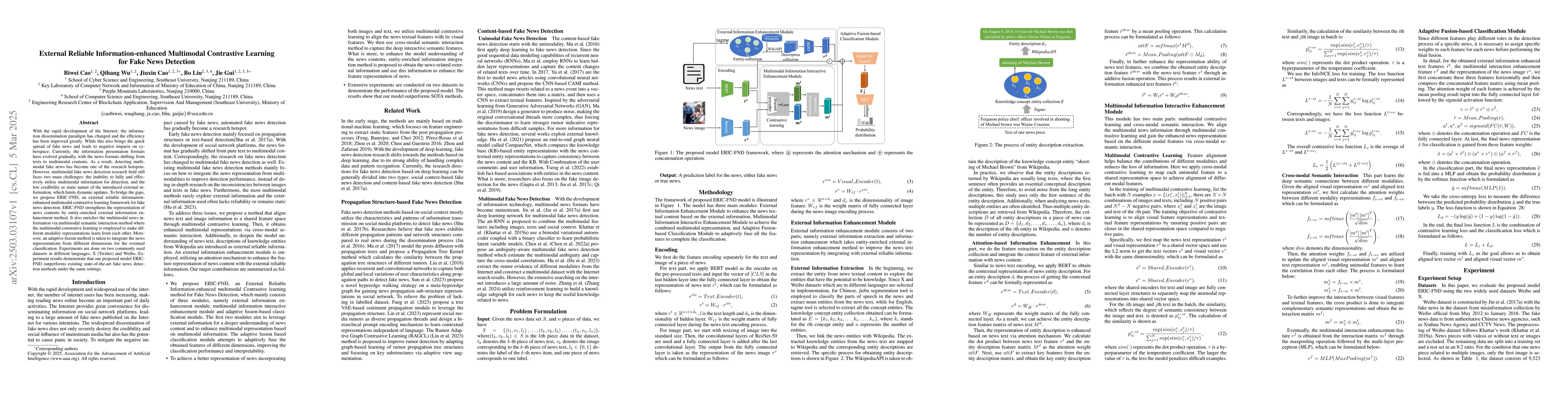Thumbnail for External Reliable Information-enhanced Multimodal Contrastive Learning
  for Fake News Detection
