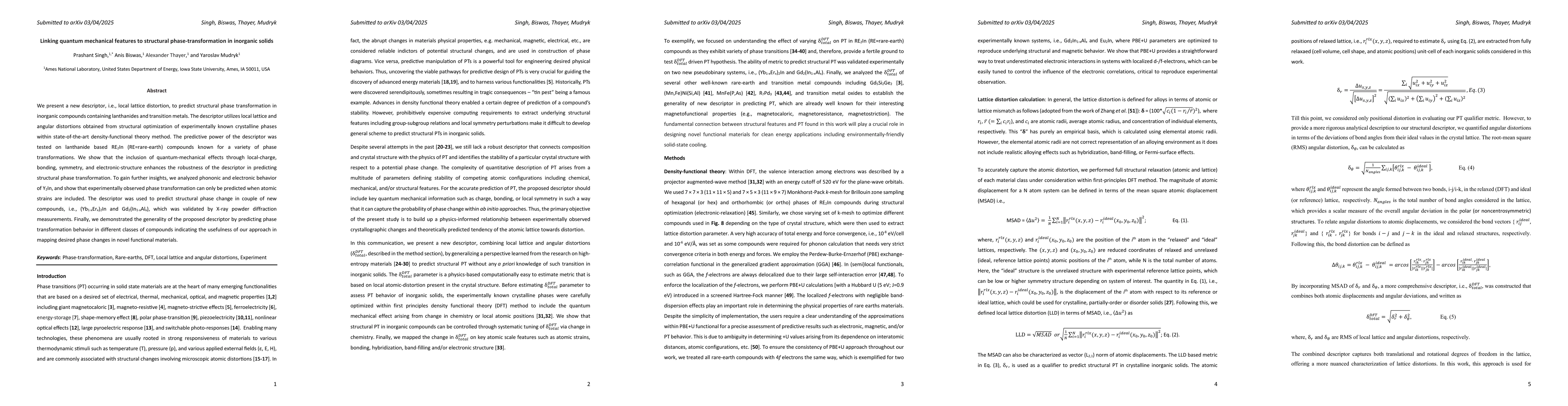 Thumbnail for Linking quantum mechanical features to structural phase-transformation
  in inorganic solids