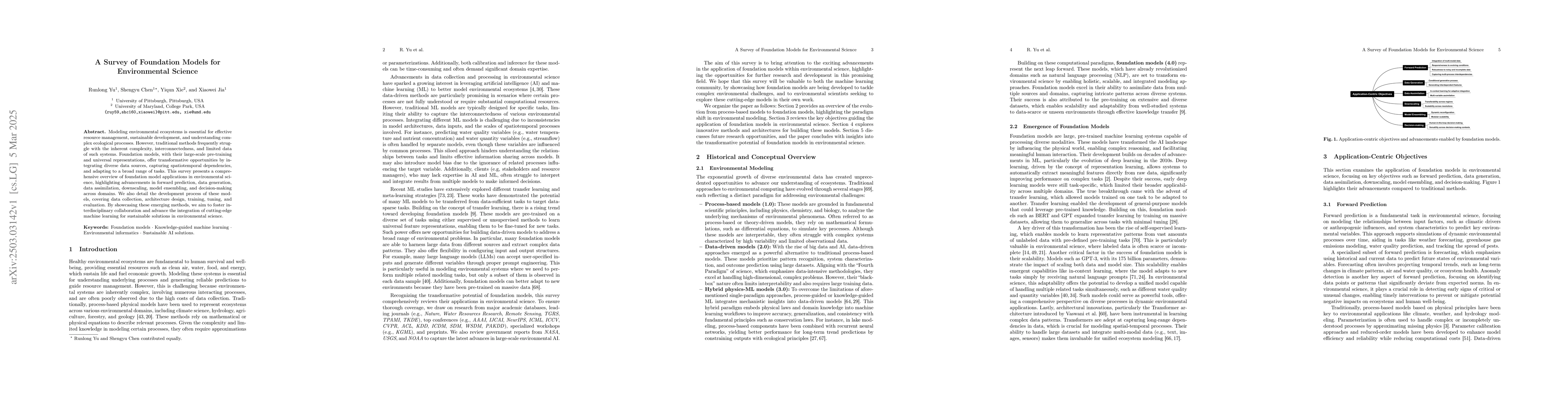 Thumbnail for A Survey of Foundation Models for Environmental Science