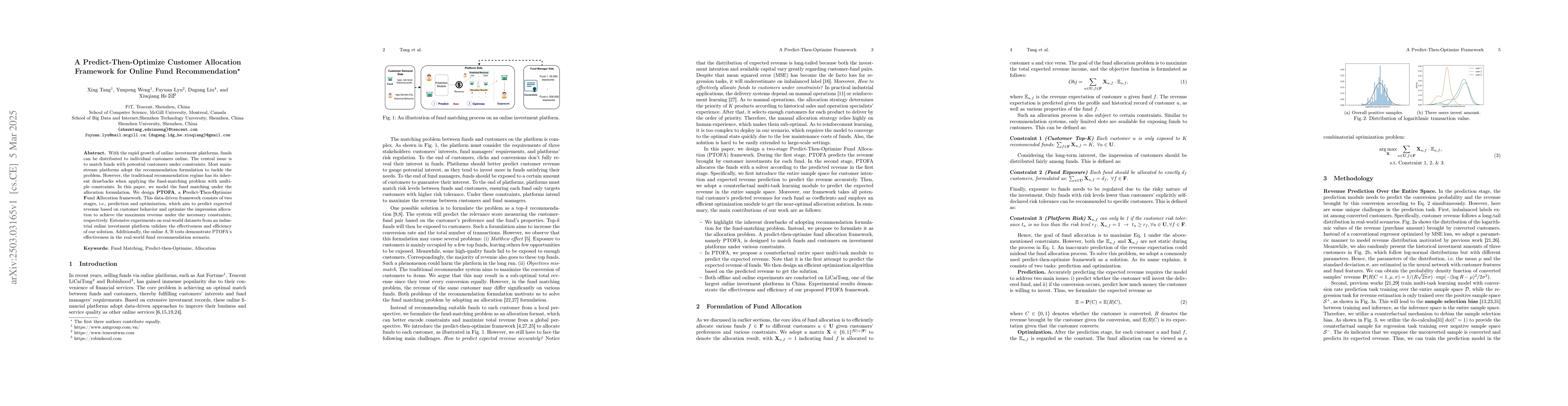 Thumbnail for A Predict-Then-Optimize Customer Allocation Framework for Online Fund
  Recommendation