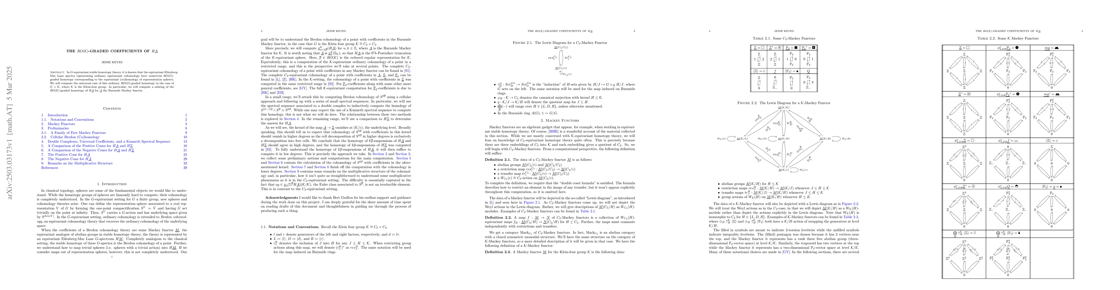 Thumbnail for The $RO(\mathcal{K})$-graded Coefficients of $H\underline{A}$