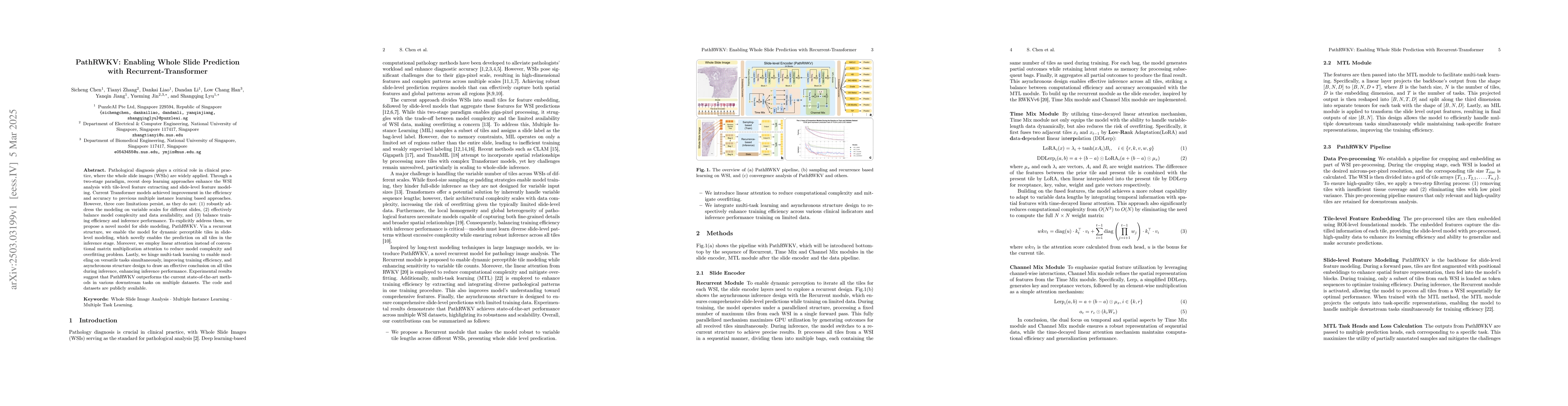 Thumbnail for PathRWKV: Enabling Whole Slide Prediction with Recurrent-Transformer