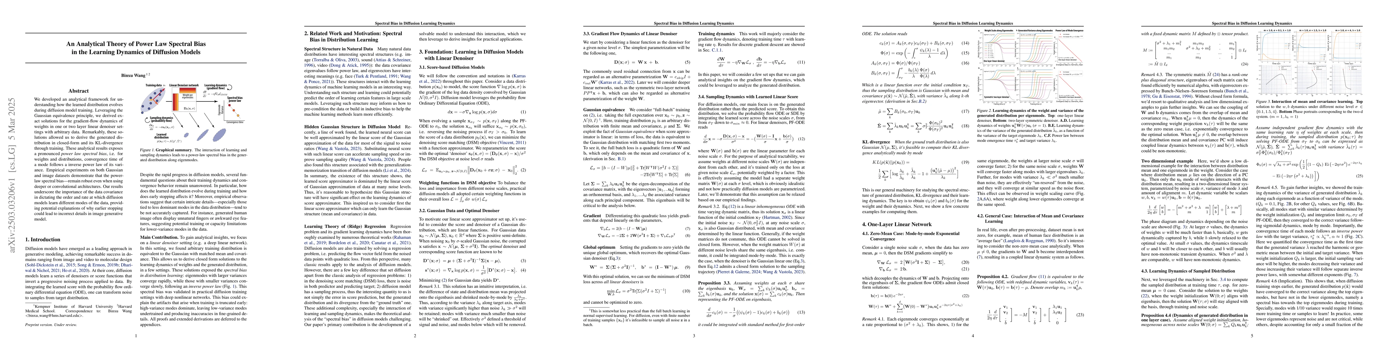Thumbnail for An Analytical Theory of Power Law Spectral Bias in the Learning Dynamics
  of Diffusion Models