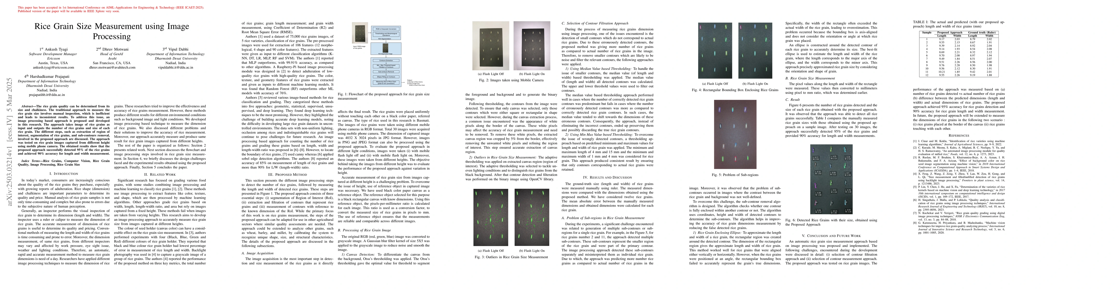 Thumbnail for Rice Grain Size Measurement using Image Processing