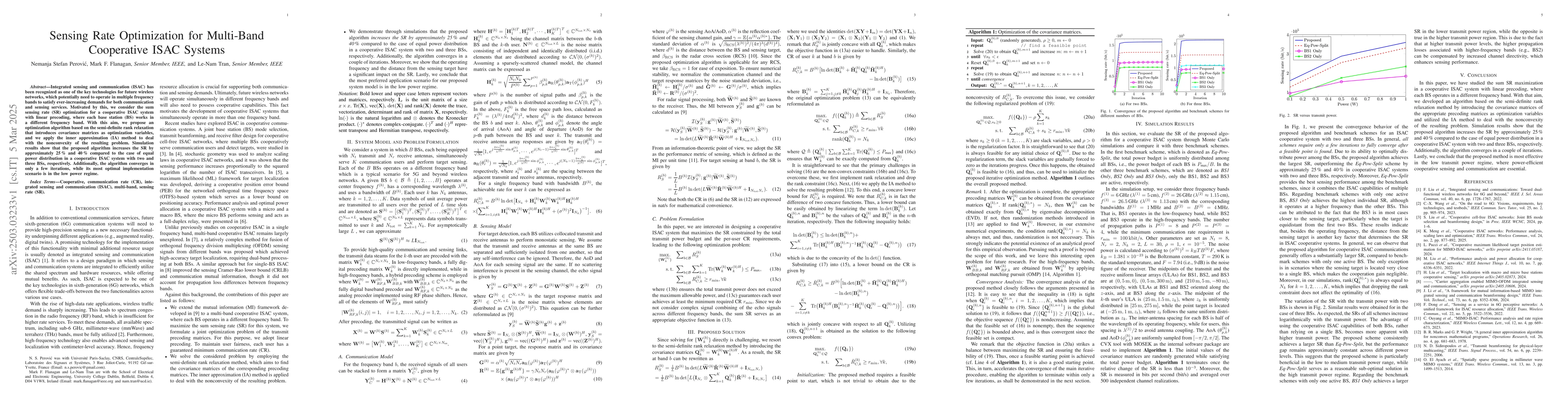 Thumbnail for Sensing Rate Optimization for Multi-Band Cooperative ISAC Systems