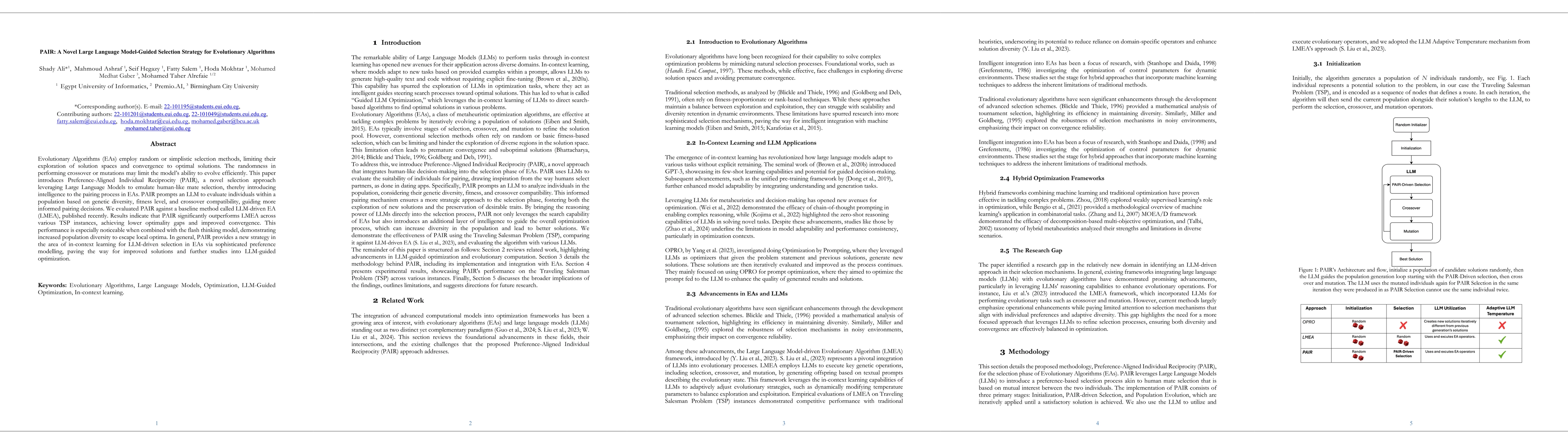 Thumbnail for PAIR: A Novel Large Language Model-Guided Selection Strategy for
  Evolutionary Algorithms