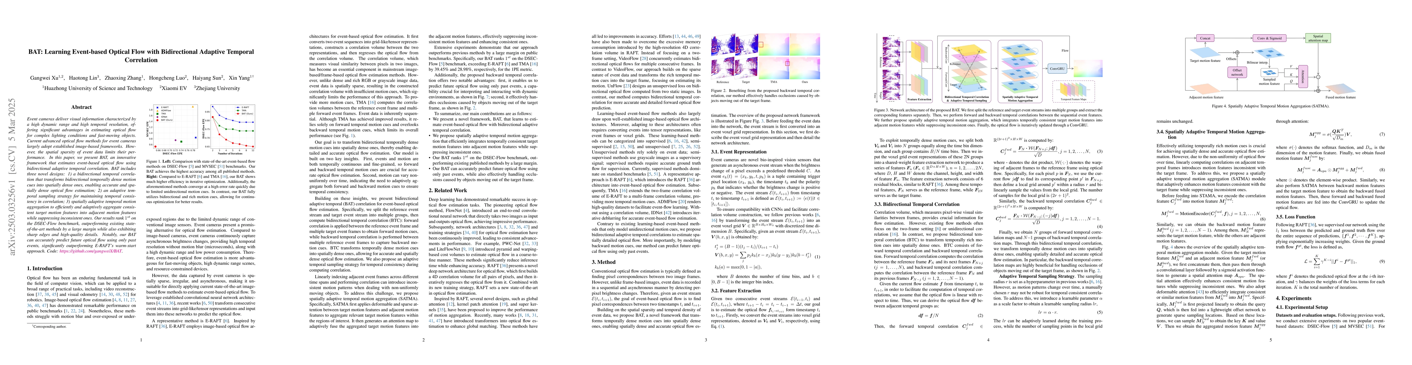 Thumbnail for BAT: Learning Event-based Optical Flow with Bidirectional Adaptive
  Temporal Correlation