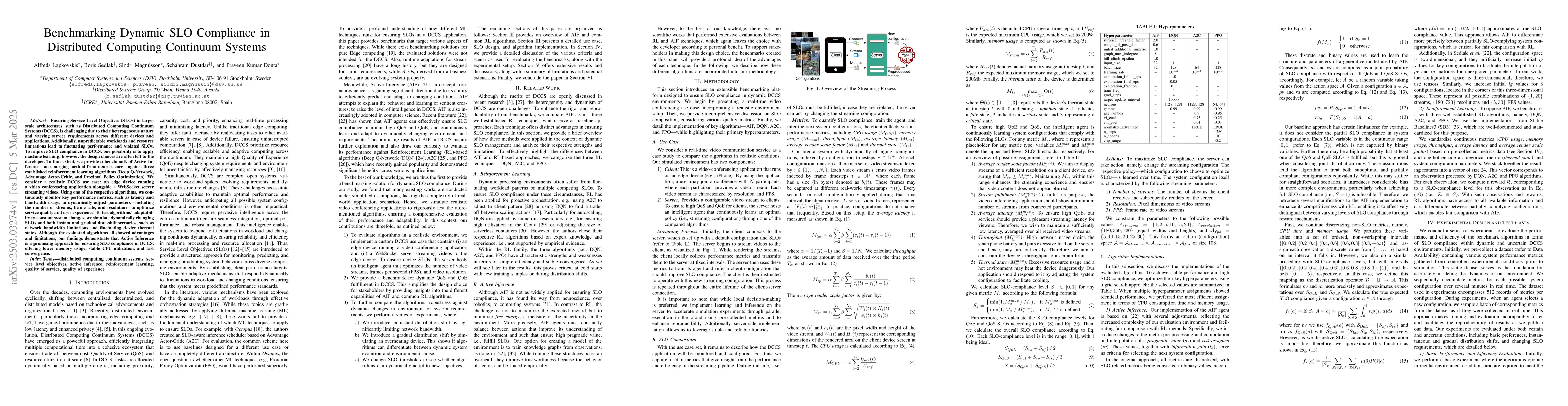 Thumbnail for Benchmarking Dynamic SLO Compliance in Distributed Computing Continuum
  Systems