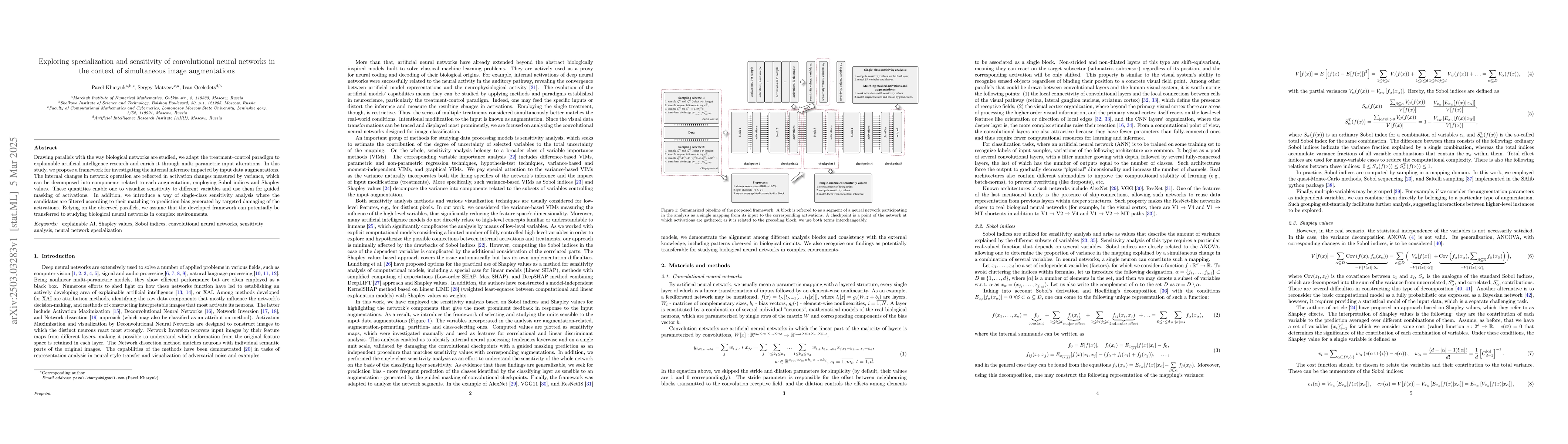 Thumbnail for Exploring specialization and sensitivity of convolutional neural
  networks in the context of simultaneous image augmentations
