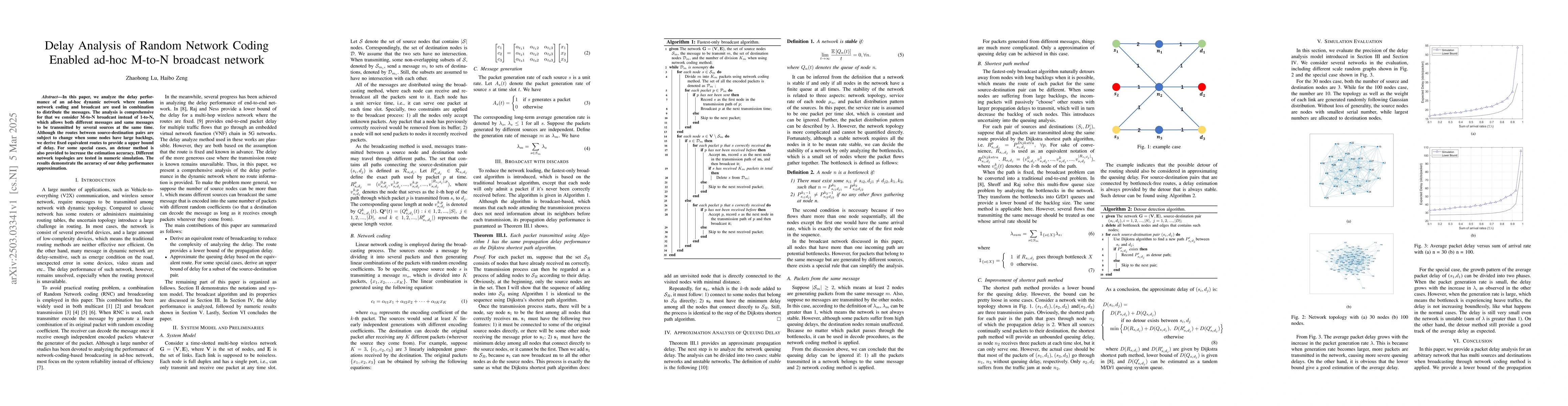 Thumbnail for Delay Analysis of Random Network Coding Enabled ad-hoc M-to-N broadcast
  network