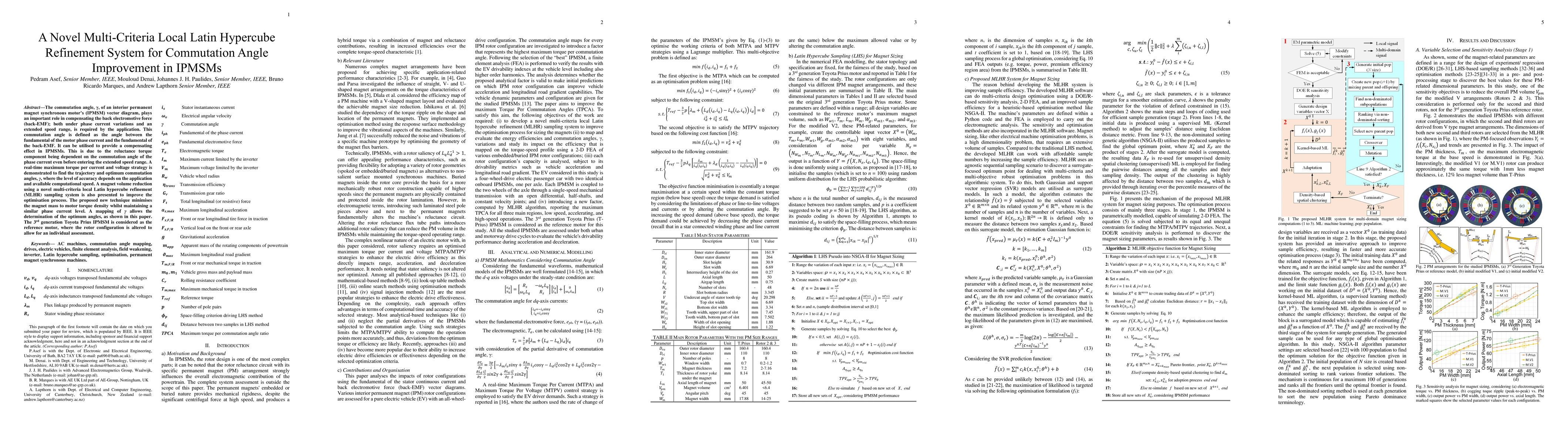 Thumbnail for A Novel Multi-Criteria Local Latin Hypercube Refinement System for
  Commutation Angle Improvement in IPMSMs