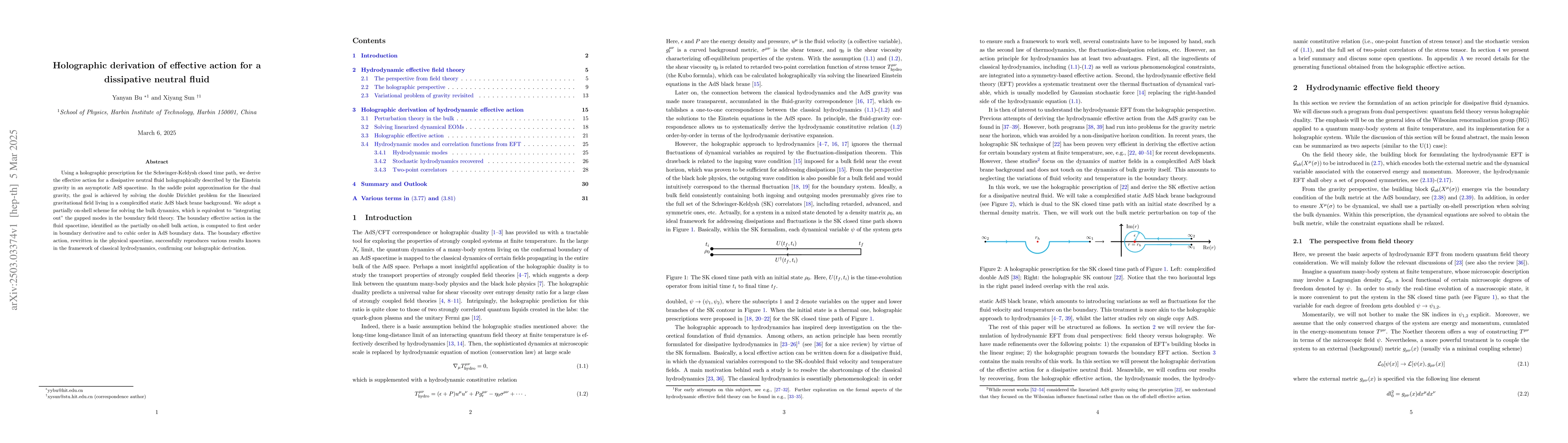 Thumbnail for Holographic derivation of effective action for a dissipative neutral
  fluid