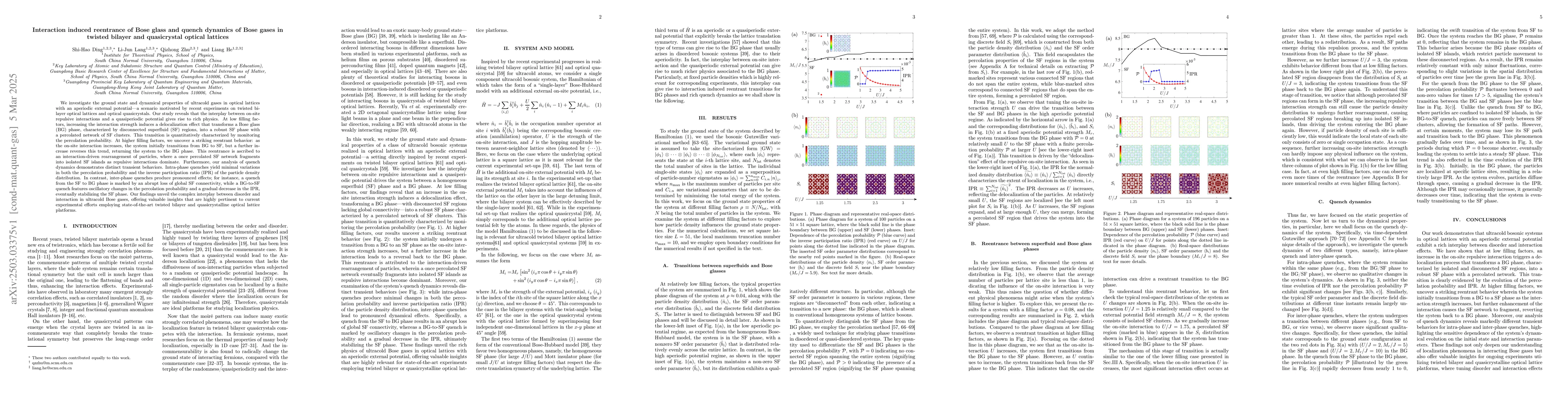 Thumbnail for Interaction induced reentrance of Bose glass and quench dynamics of Bose
  gases in twisted bilayer and quasicrystal optical lattices